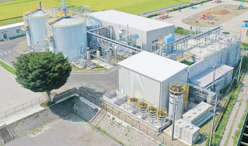 食品廃棄物のバイオガス発電プラント