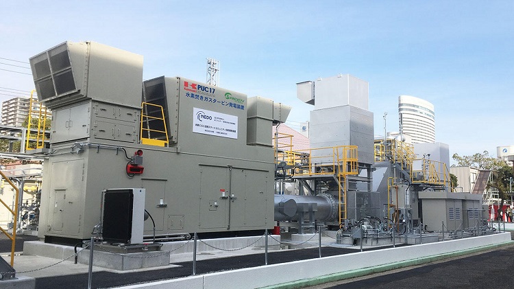 水素焚きガスタービン発電装置