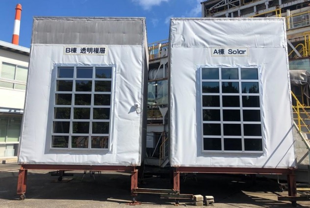 透明な窓用太陽光発電パネルの実証実験
