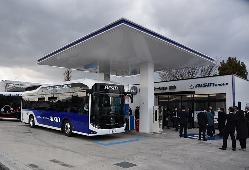 燃料電池バス導入のお披露目会