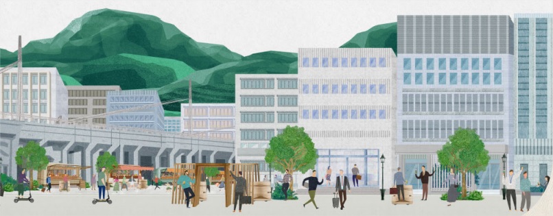 神戸三宮での「低速小型モビリティ（RODEM）」の歩道内走行検証