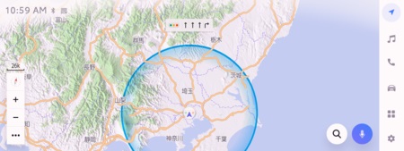 航続可能距離円形表示イメージ