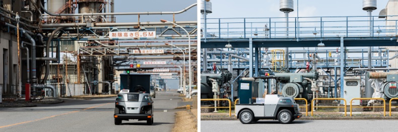 プライムポリマー姉崎工場敷地内での自動搬送の様子
