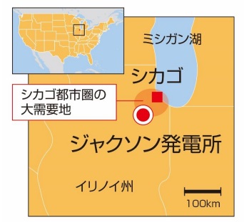 米国・ジャクソン発電所の位置図