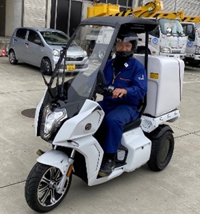 ＮＴＴ宮城、設備保全業務に「電動三輪バイク」を導入