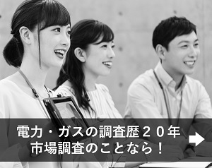 電力・ガス業界の調査歴２０年！市場調査・マーケティングリサーチのことなら