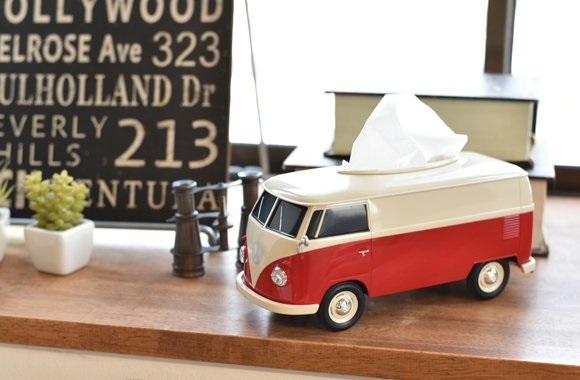 フォルクスワーゲン公式ライセンス商品「T1バス型ティッシュケース」