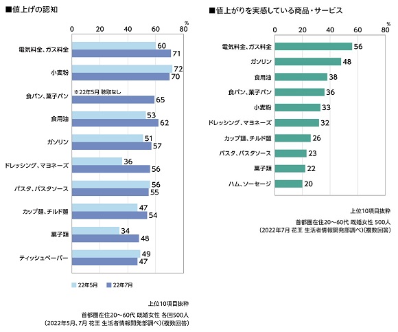 花王・生活者情報開発部が調査、約6割が「電気・ガス料金」の値上げを実感
