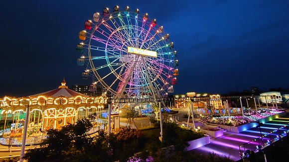 ワーカーズコープ、区内の廃食用油による発電で「あらかわ遊園」のイルミネーションを点灯