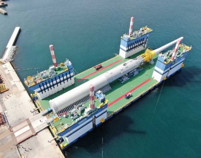 五島フローティングウィンドファーム、長崎県五島市沖の海上風車組立作業を開始