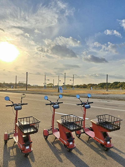 次世代電動モビリティFuture「GOGO！シェア」、大阪舞洲実証会場で体験試乗を開始