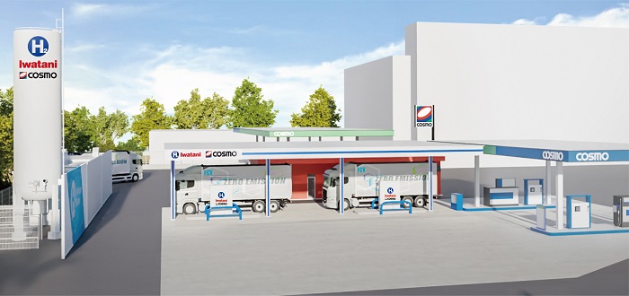 コスモと岩谷、合同会社を設立しトラックターミナル内で水素ステーションを建設