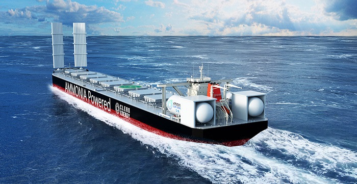商船三井、アンモニア燃料大型ばら積み船の設計基本承認(AiP)を取得