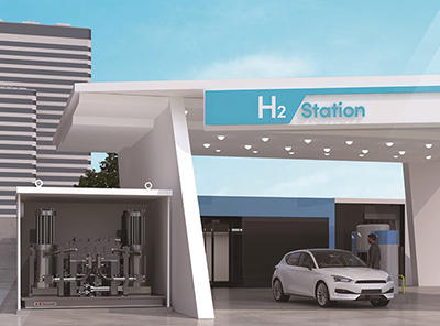 川崎重工、水素ステーション用の省エネ型水素圧縮機を販売開始