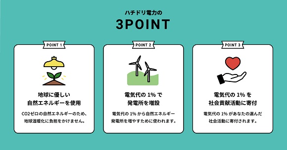 ハチドリ電力、自然エネルギー100％の新料金プランを設立